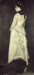 Harmoni i kjøttfarge og svart: Portrett av frøken Louise Jopling (1843-1933)