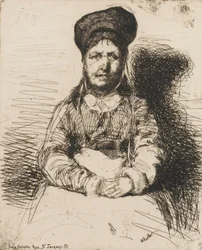 La Retameuse. En av de tolv etsningene fra naturen The French Set, 1858.