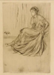 Modell sittende, 1873.