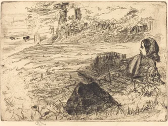 Barnepike og barn, 1859.