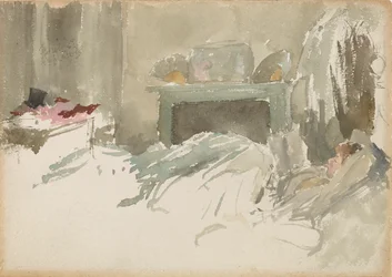 Hviler i sengen, 1883-1884.