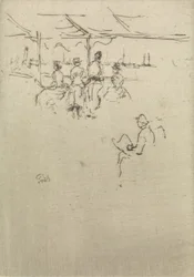 Ryde Pier, fra et sett med tolv etsninger med tittelen The Naval Review, 1887