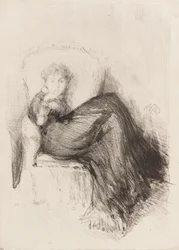Studie - Maude Sittende, 1878.