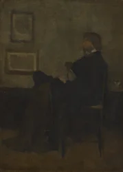 Studie til Arrangement i grått og svart, nr. 2: portrett av Thomas Carlyle, 1872-73