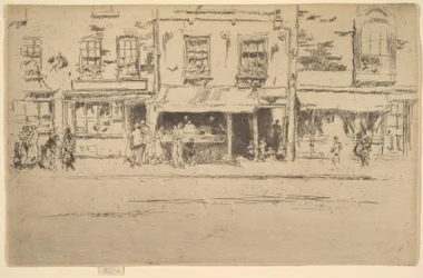 Fiskebutikken, travle Chelsea fiskebutikk, Chelsea, 1886-87.
