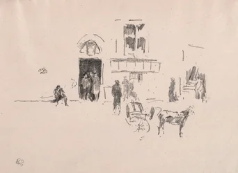 The Gaiety Stage Door, 1879.