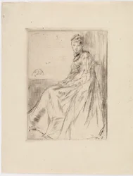 The Letter Maud, sittende, 1873.
