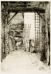 The Lime Burner, 1859 (etsing og tørrpunkt)
