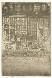 To kanalhus i Amsterdam Brodert gardin
