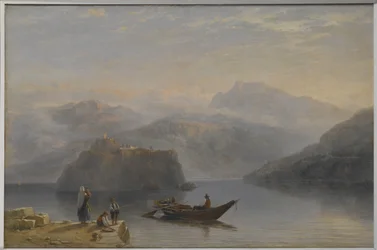 Lago Maggiore (?) ca. 1860 (olje på lerret)