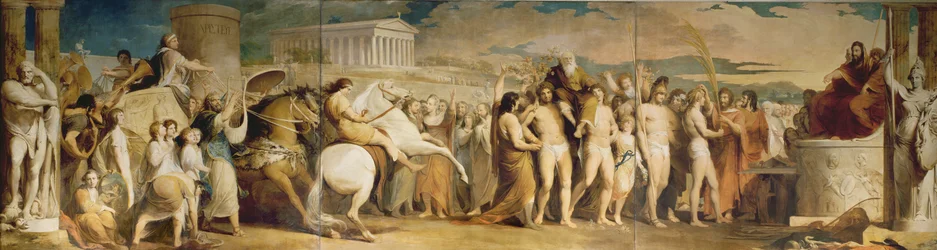 Kroningen av seierherrene i Olympia, det tredje verket i serien Den menneskelige kulturens og kunnskapens fremskritt, ca. 1777-84