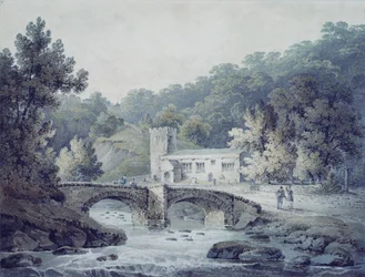 Kirke og bro, Hubberholme, Yorkshire