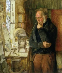 Vår landsbyurmaker løser et problem, ca. 1859