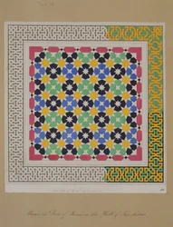 Mosaikk i friminuttet i Hall of Two Sisters, Alhambra, fra 