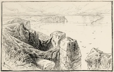 Cliffs of Normandie, nær Etretat