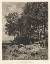 Landskap med sauer, etter Ch-Jacque