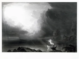 Livets reise - alderdom, ca. 1855 (gravering)