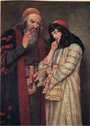 Shylock og Jessica, illustrasjon fra 