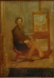 Ensor ved staffeliet hans