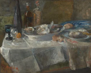 Stilleben med østers (lysstudie)