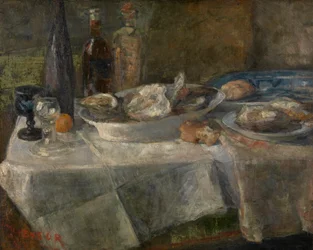 Stilleben med østers