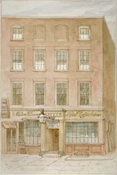 The Mitre Tavern, kaffehus og hotell på Mitre Court, Fleet Street, City of London, 1850