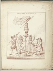 Titelprent av serie Hollandia Regenerata, 1795 Hollandia Regenerata (tittel på objekt) Hollandia Regenerata (serietittel)