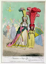 Characters in High Life, utgitt av Hannah Humphrey i 1795 (håndfarget etsning)