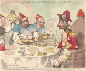 Dumouriez spiser i fullt statlig høytid i St. James 15. mai 1793