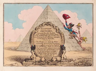 Egyptian Sketches, pub 1799 (håndfarget gravering)