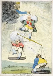 Jack a Both Sides , utgitt av William Humphrey i 1783 (håndfarget etsning)