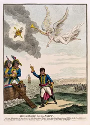 Napoleon Bonaparte (1769–1821) forlater Egypt