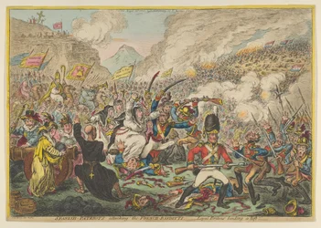 Spansk-patrioter som angriper de fransk-Banditti-lojale britene Lending a Lift, A..., 15. august 1808.