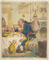Temperance nyter et sparsomt måltid, 28. juli 1792.