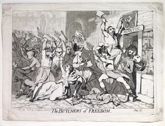 Frihetens slaktere, utgitt av Hannah Humphrey i 1788 (etsning)