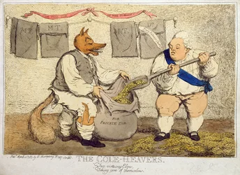 The Cole-Heavers, utgitt av William Humphrey i 1783 (håndfarget etsning)