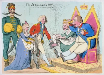 The Introduction, utgitt av Hannah Humphrey, 1791 (håndfarget etsning)