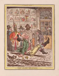 Veldig glatt vær, pub. 1808 (håndfarget gravering)