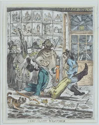 Very Slippy Weather, gravert av J. Sidebotham (farge litho)