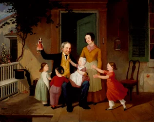 Et besøk fra bestefar, ca. 1850