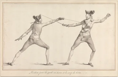 Stilling for Garde en Tierce og Coup de Tierce