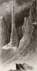 Tennysons monument, gravert av J. McGoffin, fra 