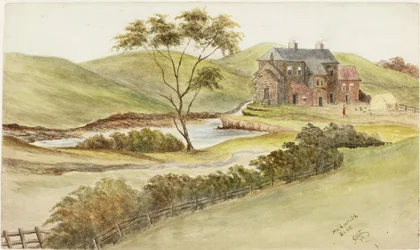 Hedworth Dene (akvarell og kroppsfarge og blekk på papir)