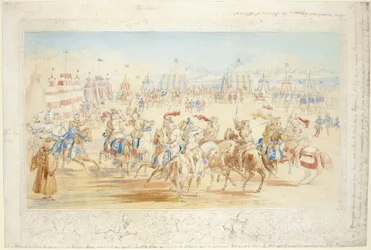 The Melee (nr. 1), 1839 (blyant og wc på papir)