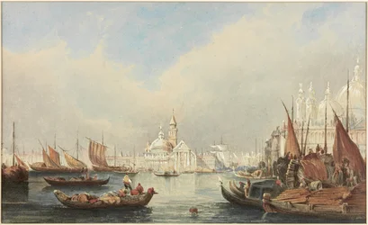 St. Markus Venezia (akvarell og kroppsfarge på papir om bord)
