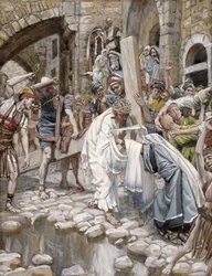 A Holy Woman Wipes the Face of Jesus, illustrasjon for The Life of Christ, ca. 1886-94 (wc & gouache på papp)