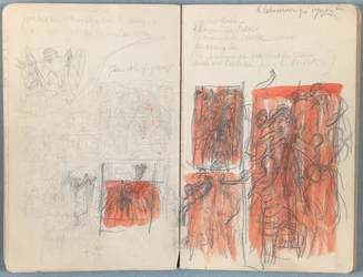 Sider fra et album med Sketches for The Life of Our Lord Jesus Christ, slutten av 1880-tallet (grafitt og vask på papir)