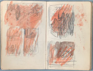Sider fra et album med Sketches for The Life of Our Lord Jesus Christ, slutten av 1880-tallet (grafitt og vask på papir)