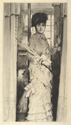 Portrett av frøken L... eller en dør må enten være åpen eller lukket, 1876.