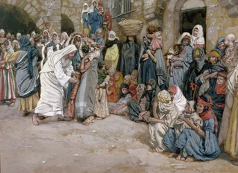 La de små barna komme til meg, illustrasjon til The life of Christ, ca. 1886-96 (gouache på papp)